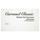 Carousel Classic Medium Flat Top Cones 420 Cones  Adomoo